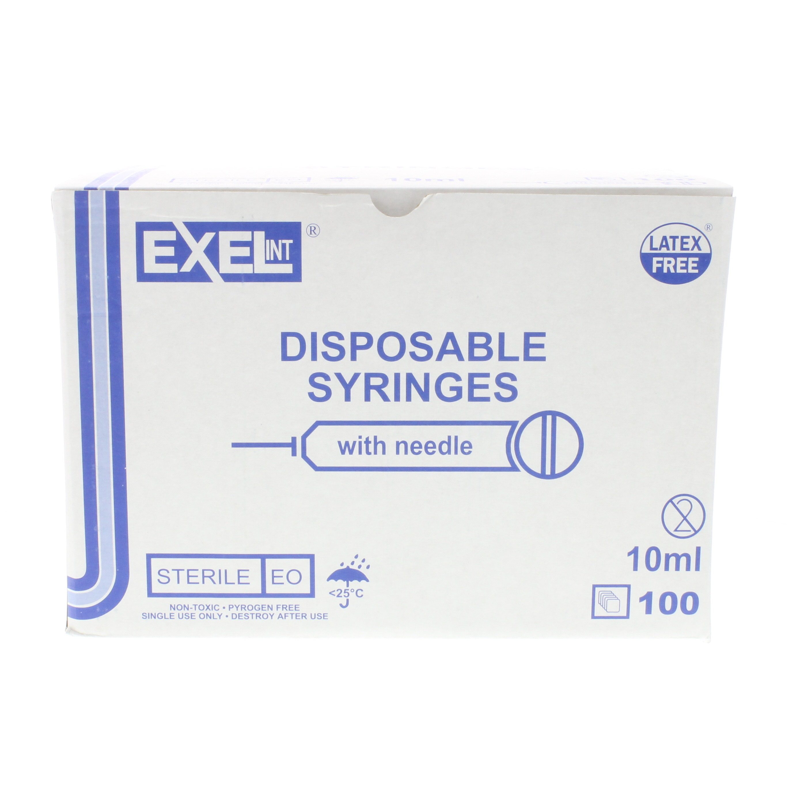 Exel 10-12cc Syringe w/22g x 1-1/2 Inch Needle - Box/100
